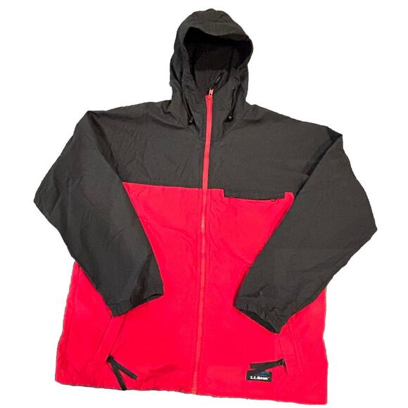 Vintage 80s 90s L.L. Bean Full Zip Hooded Windbreaker Jacket USA Men’s Sz M/L - Picture 1 of 12